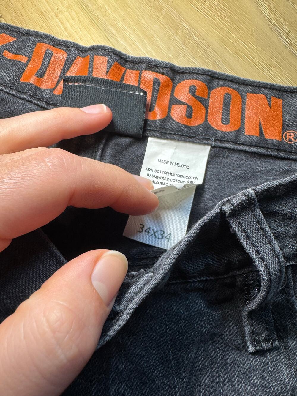 Y2K Black Vintage Harley Davidson Jeans Size 34x34